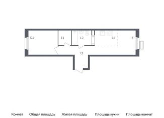Продается 1-комнатная квартира, 38.3 м2, деревня Столбово, проспект Куприна, 36к1