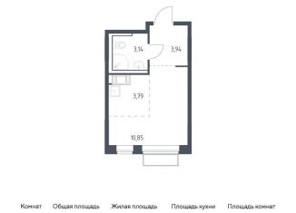 Продается квартира студия, 21.7 м2, Московская область, жилой комплекс Томилино Парк, к6.3