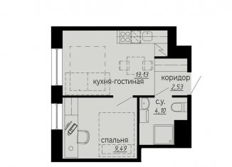 1-ком. квартира на продажу, 29.3 м2, Санкт-Петербург, метро Площадь Мужества