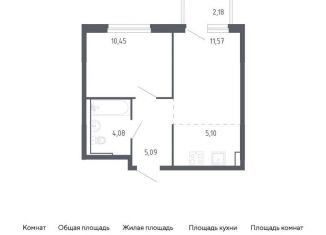 Продается 1-ком. квартира, 36.9 м2, Тюмень, жилой комплекс Чаркова 72, 1.3, Ленинский округ