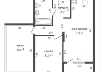 Продается 2-комнатная квартира, 57.5 м2, Екатеринбург, улица Краснофлотцев, 69, улица Краснофлотцев