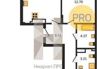 Продаю двухкомнатную квартиру, 66.8 м2, Калининград