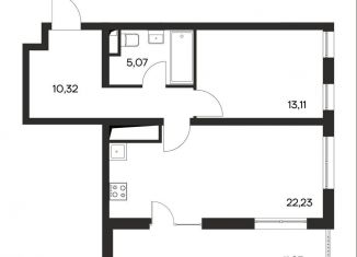 Продается однокомнатная квартира, 62 м2, Крым