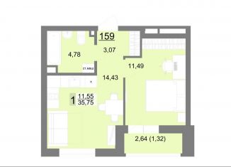 Продам 1-комнатную квартиру, 35.8 м2, Свердловская область