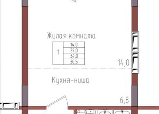 Продажа однокомнатной квартиры, 30.5 м2, Калининградская область