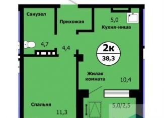 2-ком. квартира на продажу, 38.3 м2, Красноярский край