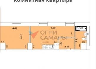 Продажа квартиры со свободной планировкой, 33.4 м2, Самара, улица Гагарина, 141