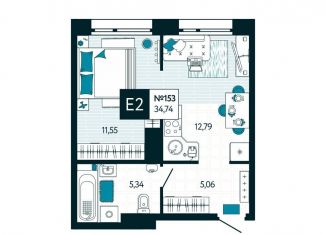 Продажа 1-комнатной квартиры, 34.7 м2, Тульская область
