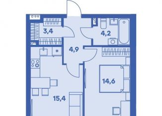 Продам 2-комнатную квартиру, 42.5 м2, Пермь, Индустриальный район
