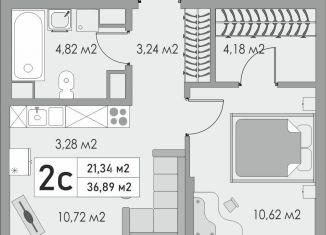 Продажа 2-комнатной квартиры, 36.9 м2, Оренбург, жилой комплекс Металлист, 7, Центральный район