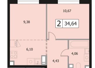 Продам 2-комнатную квартиру, 34.6 м2, Одинцово