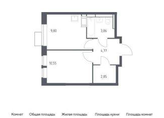 Продается однокомнатная квартира, 31.8 м2, деревня Путилково