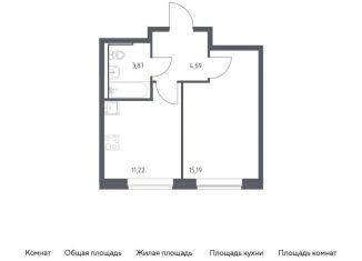 Продам однокомнатную квартиру, 35 м2, Москва