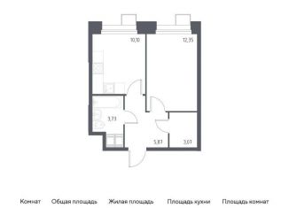 Продается 1-комнатная квартира, 35.1 м2, Москва, многофункциональный комплекс Тропарево Парк, к2.3