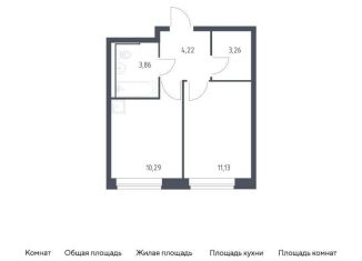 Продам однокомнатную квартиру, 32.8 м2, Московская область