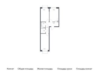 Продаю 2-комнатную квартиру, 56.7 м2, Московская область, жилой комплекс Томилино Парк, к6.1