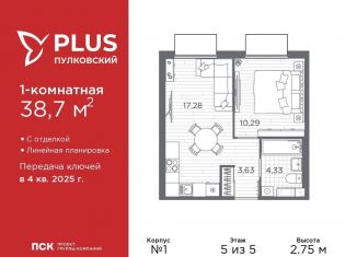 Продаю 1-комнатную квартиру, 35.9 м2, Санкт-Петербург