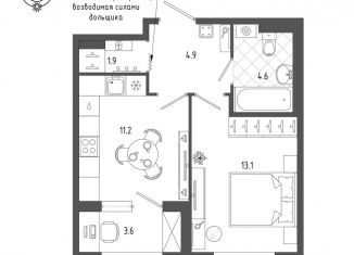 Продам 1-комнатную квартиру, 37.5 м2, Санкт-Петербург, Измайловский бульвар, 9, ЖК Галактика