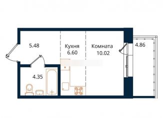Продажа квартиры студии, 32 м2, Иркутск, улица Юрия Левитанского, 16