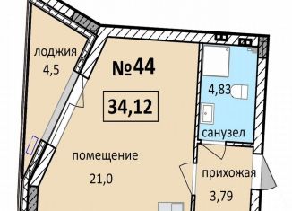 Продам 1-ком. квартиру, 34.1 м2, Балтийск