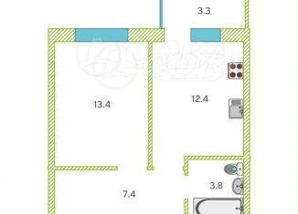 1-ком. квартира на продажу, 35 м2, Тюмень, Тальниковая улица, 9, ЖК Дебют