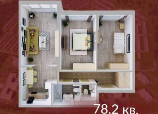 Продам 3-комнатную квартиру, 78.2 м2, Кемерово, Солнечный бульвар, 22, ЖК Солнечный Бульвар