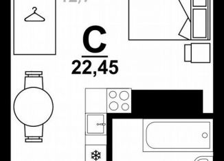 Квартира на продажу студия, 24.3 м2, Нижний Новгород, Коломенская улица, 8к4, Автозаводский район