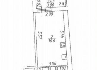 Квартира на продажу студия, 25.7 м2, Мурино, ЖК Авиатор, проспект Авиаторов Балтики, 25