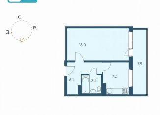 Продается 1-ком. квартира, 38.6 м2, Новосибирск, Междуреченская улица, 7/1