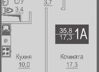 Продается 1-комнатная квартира, 33.5 м2, село Перхушково, село Перхушково, 216