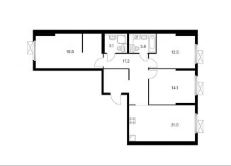 Продам 3-ком. квартиру, 91.4 м2, Москва, Люблинская улица, 78к2, ЖК Люблинский Парк