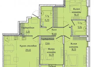 Продажа 3-ком. квартиры, 104.4 м2, Екатеринбург, Машинная улица, 1В/3, ЖК Клевер Парк