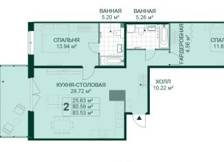 Продажа двухкомнатной квартиры, 83.5 м2, Санкт-Петербург, ЖК Магнифика, Магнитогорская улица, 5к3