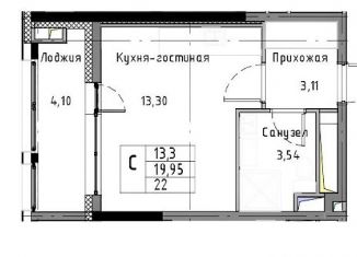 Квартира на продажу студия, 22 м2, Санкт-Петербург, муниципальный округ Юнтолово, Планерная улица, 97к2