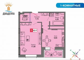 Продается однокомнатная квартира, 42.2 м2, Тверь, Пролетарский район