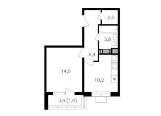 Продам однокомнатную квартиру, 38.2 м2, Москва, метро Октябрьское поле