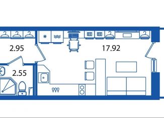 Квартира на продажу студия, 24.4 м2, Санкт-Петербург, ЖК Полис Приморский