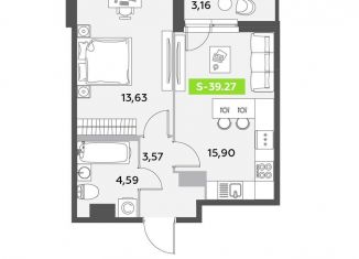 Продажа 2-комнатной квартиры, 39 м2, Санкт-Петербург, ЖК Триумф Парк