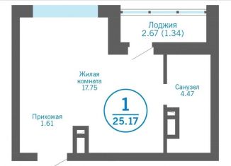 Продается квартира студия, 25.2 м2, деревня Патрушева, ЖК Никольский, улица Лермонтова, 6