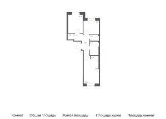 2-комнатная квартира на продажу, 51.6 м2, посёлок Песочный