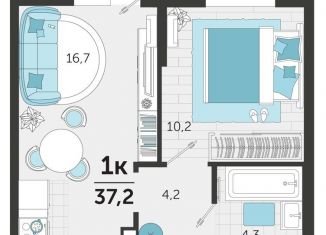 Продаю 1-комнатную квартиру, 37.2 м2, Краснодар, улица Автолюбителей, 1Гк1, ЖК Стрижи