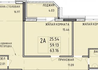 2-ком. квартира на продажу, 63.2 м2, Тула, Новомосковская улица, 10, Центральный территориальный округ