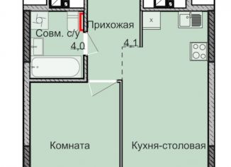 Продается 1-комнатная квартира, 35.2 м2, Удмуртия