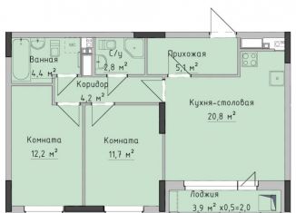 Продажа 2-комнатной квартиры, 61.3 м2, Ижевск, жилой район Север