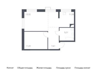 Продается однокомнатная квартира, 46.5 м2, Москва, жилой комплекс Новое Внуково, к10