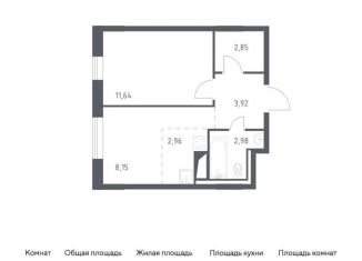 Продается 1-комнатная квартира, 32.5 м2, Ленинградская область, жилой комплекс Квартал Лаголово, 2