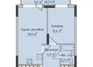 Продажа однокомнатной квартиры, 40.9 м2, Ижевск, жилой район Север