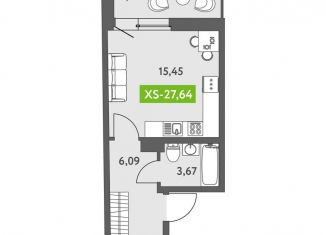 Продается квартира студия, 27.6 м2, Санкт-Петербург, Василеостровский район