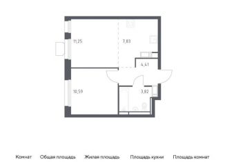 Продам 1-комнатную квартиру, 37.9 м2, Московская область, Звуковая улица