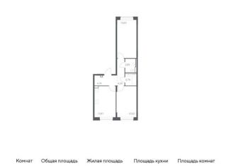 Продаю двухкомнатную квартиру, 57.3 м2, поселение Марушкинское, жилой комплекс Квартал Западный, к1